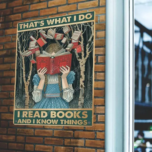 Vista 6 de Letreros de metal con texto en inglés «That'S What I Do I Read Books» con texto en inglés «That'S What I Do I Read Books»