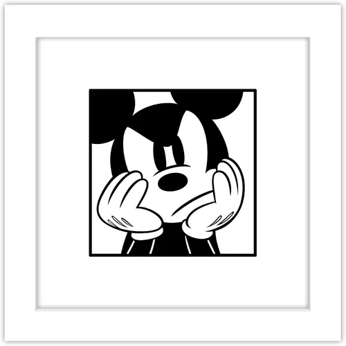 Vista 11 de Trends International Gallery Pops Disney Mickey Mouse - Mickey Expressions - Póster de pared gruñón, 12 x 12 pulgadas, versión enmarcada en negro