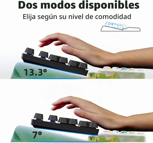 Vista 4 de Ospelelf Almohadilla para reposamuñecas para teclado, cómodo soporte ergonómico para teclado, accesorios de escritorio de oficina, artículos Anémona