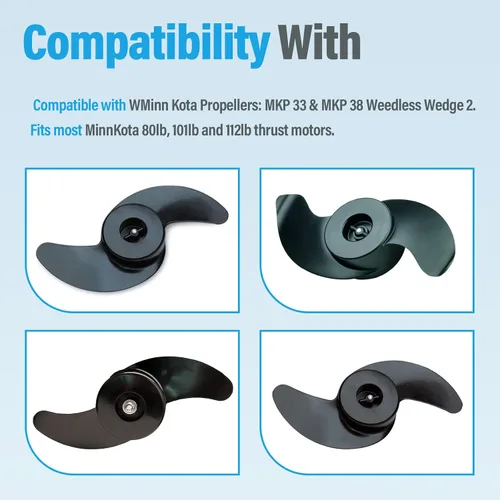 Vista 3 de Pasadores de cizalla de motor 2262658 compatibles con motores Minn Kota para Minnkota MKP 33 y MKP 38 cuña sin malas hierbas 2, motores de arrastre