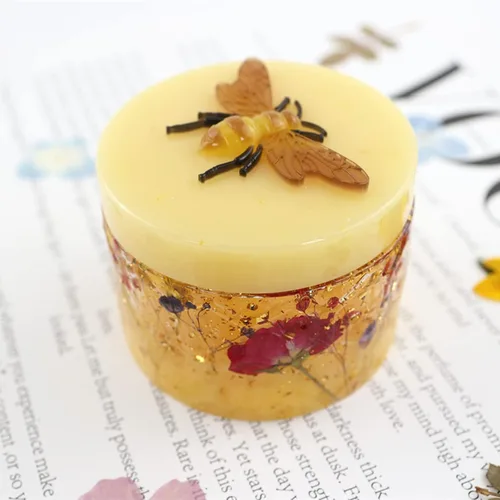 Vista 7 de Molde de resina para tarro de abeja de miel con tapa, molde de yeso de hormigón, molde de silicona, tarro de vela, molde de arcilla de cemento