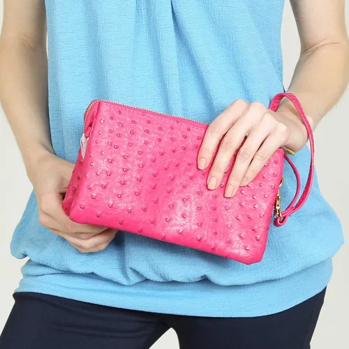 Vista 2 de RIAH FASHION Cartera convertible de cuero vegano para bolso de mano Bolso pequeño para teléfonoranuras para tarjetas y muñeca desmontablebandolera