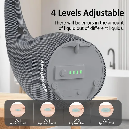 Vista 6 de Automatic Soap Dispenser Touchless Rechargeable 10 oz, Gray Argyle Azul Gris Argyle