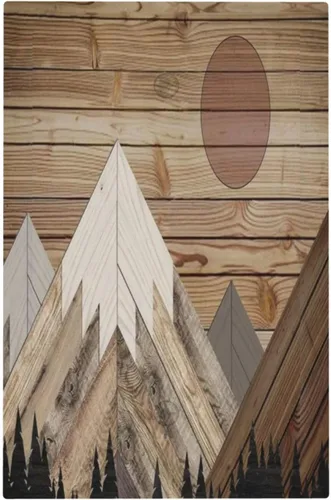 Vista 100 de Cubiertas de Salida Decorativas Boho Midcetury Oro Paisaje de Montaña del Sol 1 Banda Cubierta de Placa de Pared Receptáculo Interruptor de Luz