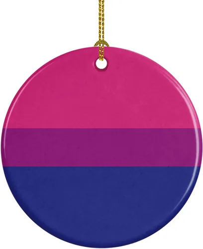 Vista 17 de Caroline's Treasures Trigender Pride - Adorno de cerámica para colgar en el árbol de Navidad, para el hogar, Navidad, fiestas, regalo, 3 pulgadas