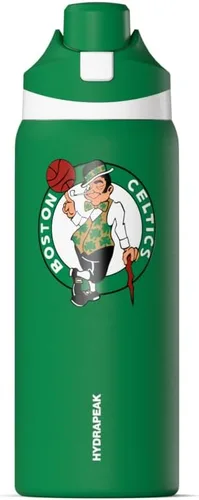Vista 12 de Hydrapeak Botella de agua aislada de 32 onzas con licencia oficial de la NBA Atlanta Hawks Oasis con tapa y asa con botón de presión, botella