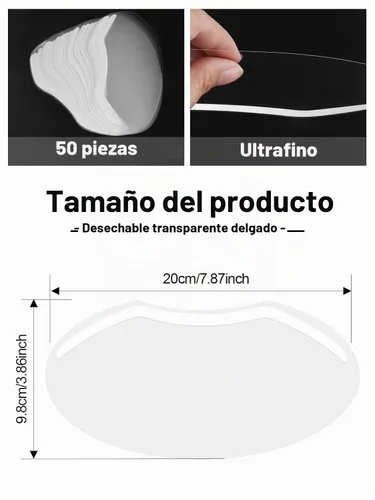Vista 2 de EBANKU 50 protectores de ojos para cara de ducha, viseras transparentes
