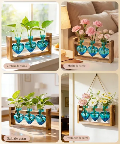 Vista 4 de Nacome Estaciones de propagación de terrarios de plantas: regalos del día de la madre para mamá, amantes de las plantas, mujeres, esposa, hija