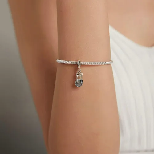 Vista 5 de Abalorio de plata de ley 925 con diseño de tijeras para abalorios de pandora
