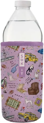 Vista 155 de Sok It BotlSok Funda para botella de agua con cubierta de neopreno aislante (Floral abstracto, se ajusta a CamelBak o Nalgene de 12 onzas)
