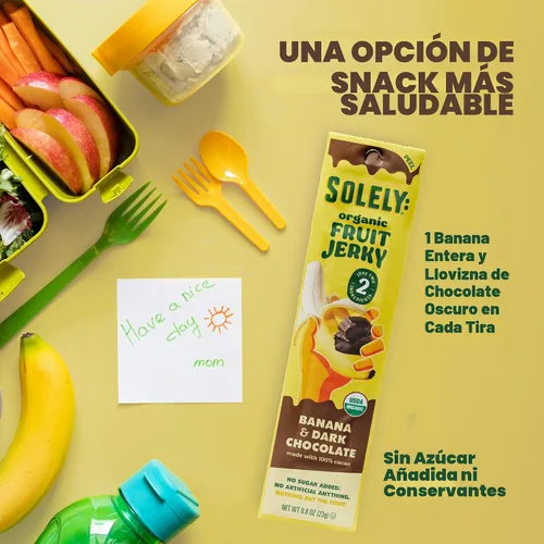 Vista 3 de Solely - Charqui de frutas orgánicas Un ingrediente Vegano Sin OGM Sin gluten Sin agregado de azúcar