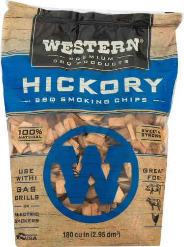 Vista 2 de Western Barbacoa premium de 180 pulgadas cúbicas de nogal con sabor a parrilla tratada térmicamente, astillas de madera para ahumar para parrillas