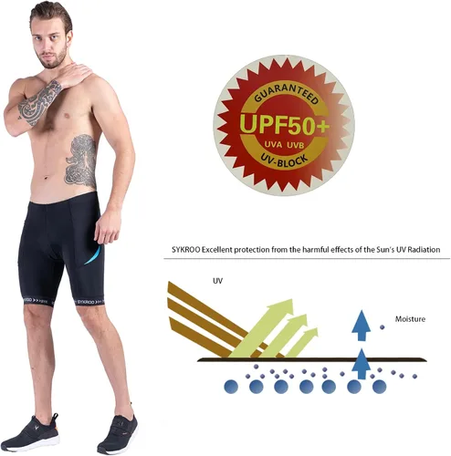 Vista 4 de Cycle Shorts Men Padded Bicycle Riding Pants Bike Biking Clothes Accessories Pockets UPF 50+