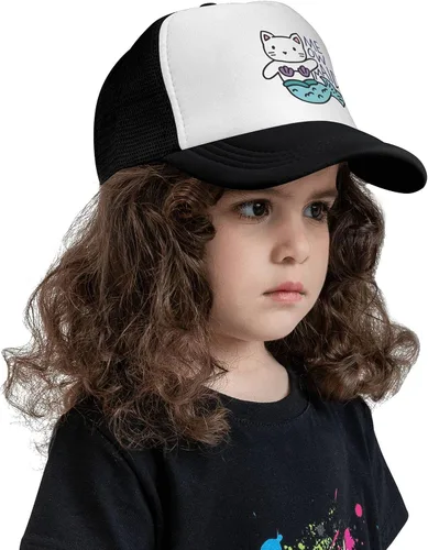 Vista 7 de Waldeal Meowmaid - Gorra de béisbol ajustable para niñas de 3 a 13 años