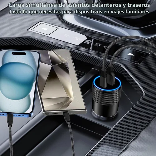 Vista 9 de Apple MFi Certified iPhone Car Charger, 52.5W PD/QC3.0 USB-C Car Charger