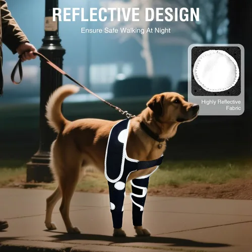 Vista 5 de Codera para perro y pierna delantera para perro para dejar de lamer, protector de codo de perro y coderas de higroma para perros, mangas