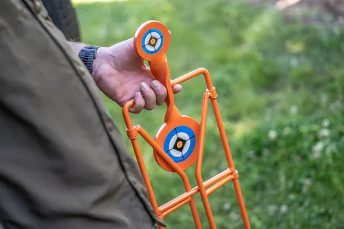 Vista 6 de Do All Outdoors Double Blast Spinner - Objetivo de disparo con objetivos giratorios de 3 y 4.5 pulgadas, clasificado para plomo de nariz suave