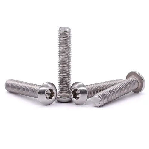 Vista 16 de Tornillos de cabeza de enchufe de 3/8-16 x 1 botón, acero inoxidable 304 18-8, rosca completa, rosca gruesa UNC, accionamiento hexagonal Allen, 5