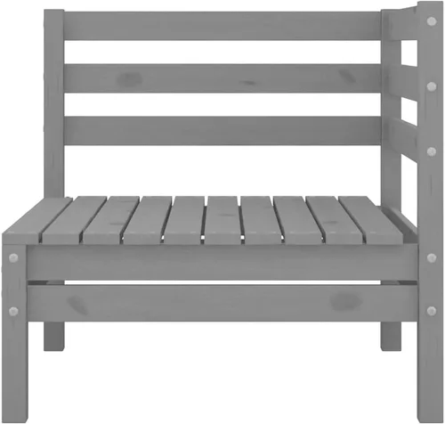 Vista 3 de Ensemble de Salon de Jardin Modulaire en Pin Massif Gris, Canapé d'Angle Pour Terrasse, Balcon ou Salon, Confortable et Design Rustique, Assemblage
