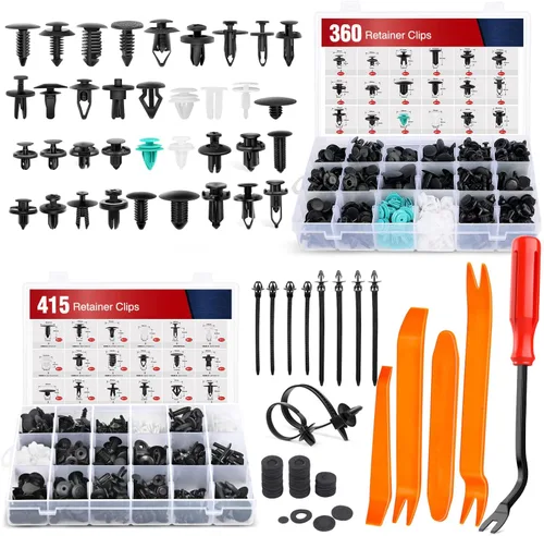 Vista 22 de Nilight 1001 clips universales para automóvil, mezclados, parachoques de automóvil, protector de panel de puerta, cubierta de motor, retenedor