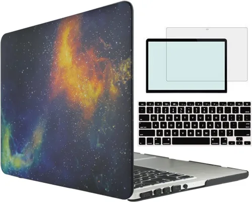 Vista 14 de Funda compatible con MacBook Pro de 13 pulgadas con CD-ROM modelo A1278 versión 2008-2012, carcasa rígida 4 en 1 de plástico a presión con protector