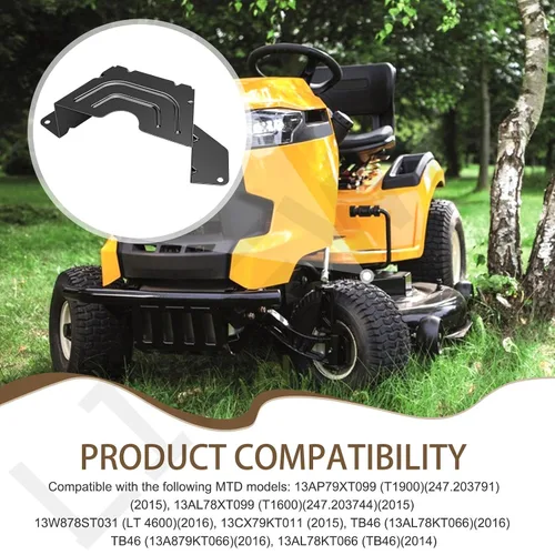 Vista 5 de 783-08547-0637 Cubierta de cinturón de cubierta negra (2 piezas) compatible con MTD/CUB Cadet 46" cubierta para XT1 XT2 LX46 LT46 LE 13AP79XT099