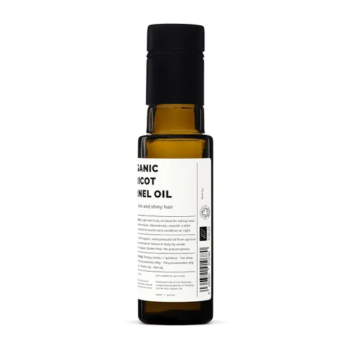 Vista 5 de Aceite de albaricoque 100% orgánico, 3.4 fl oz, prensado en frío, calidad premium, salud de la piel y salud intestinal, directamente de la granja