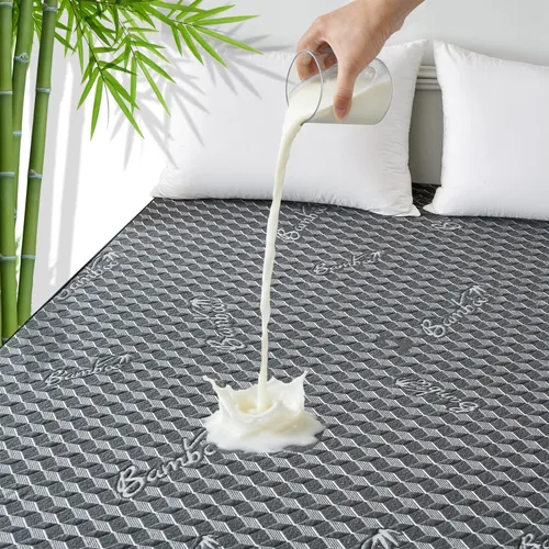Vista 9 de Ruili Protector de colchón impermeable de viscosa de bambú y rayón, paquete de 2 fundas acolchadas para colchón de bebé, colchón suave de viscosa