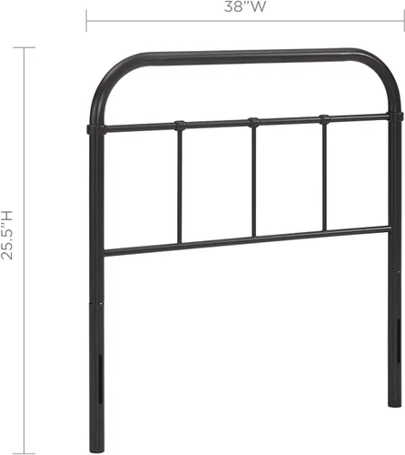 Vista 2 de Modway Serena - Cabecera de cama de acero estilo rústico
