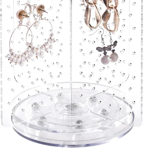 Vista 6 de Ikee Design Torre de soporte de joyería para collares, pulsera, aretes, anillo todo colgado