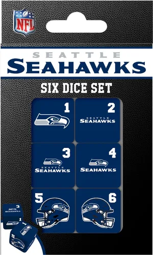 Vista 6 de MasterPieces Game Day - NFL Baltimore Ravens - Juego de 6 dados con logotipo del equipo, tamaño estándar D6
