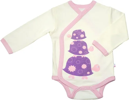 Vista 25 de Babysoy Kimono de algodón orgánico de manga larga Onesie Bodysuit