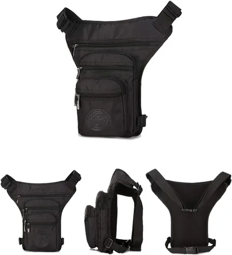 Vista 2 de Riñonera deportiva para muslo, riñonera táctica de carreras, impermeable, para motocicleta, al aire libre, viajes, senderismo, escalada, ciclismo
