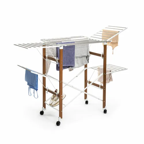 Vista 9 de Tendedero Plegable Vertical con Ruedas Dreeyl InnovaGoods 38 Barras
