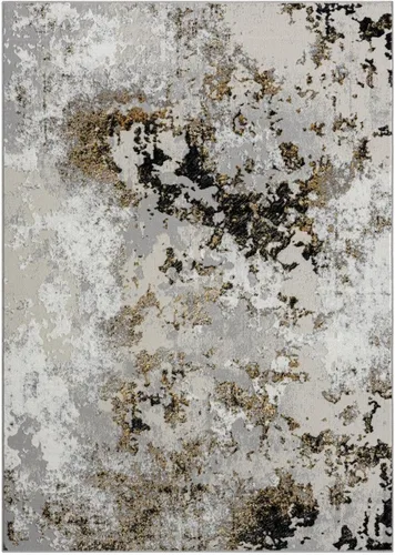 Vista 8 de LUXE WEAVERS Alfombra abstracta moderna de textura alta y baja, antracita, 6'X9