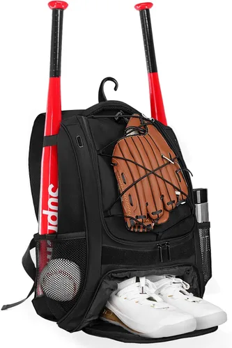 Vista 9 de Goloni Softball bag,Baseball Bag with Shoes Compartment and 2 Bat Holders Gris