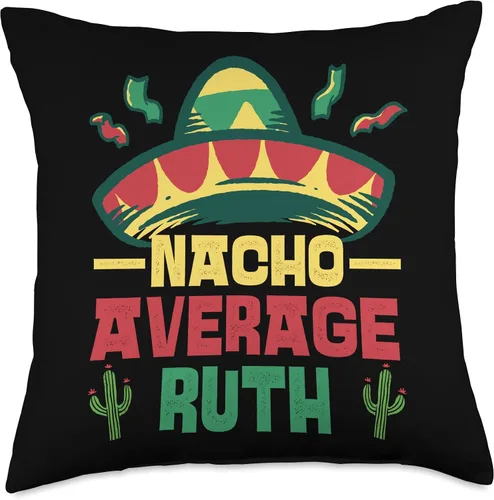 Vista 4 de Not Your Ordinary Name. Nacho - Almohada media Ruth, 16 x 16 pulgadas, multicolor