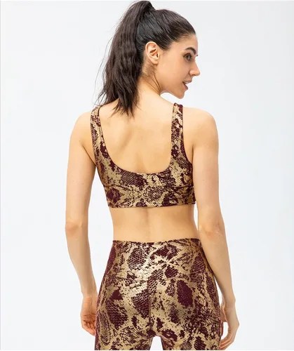 Vista 2 de Conjunto deportivo de 2 piezas para mujer, brasier deportivo, leggings sin costuras, yoga, gimnasio, ropa deportiva