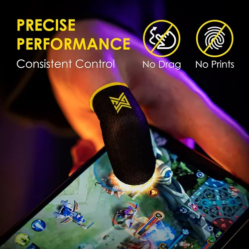 Vista 2 de Paquete de 6 fundas para dedos para juegos de teléfono móvil Gaming Corps ClawSocks - Carbono