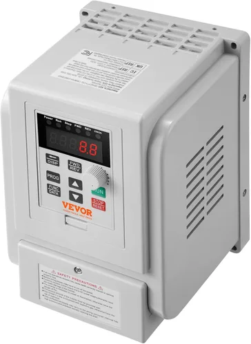 Vista 10 de VEVOR VFD 3HP, 2.2KW, 10A, Entrada 1 Fase 220V-240V a Salida 3 Fases 220V-240V Unidad de Frecuencia Variable, VFD 0-400Hz para Control de Velocidad