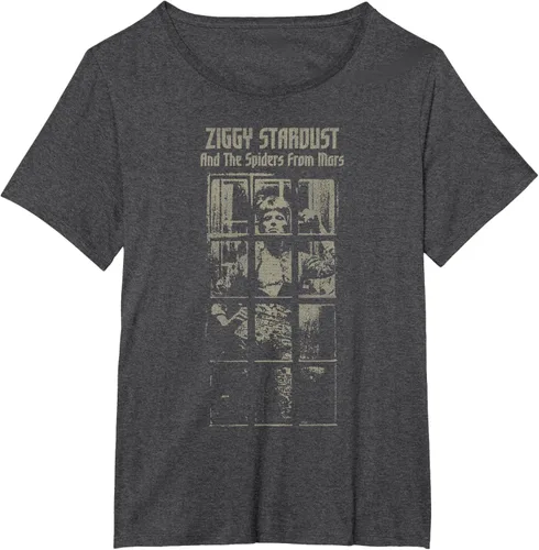 Vista 25 de David Bowie - Camiseta And The Spiders From Mars Faded, Negro