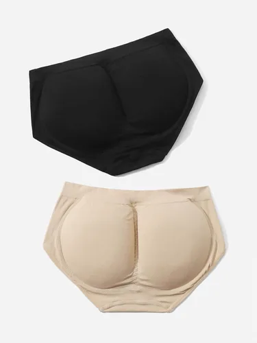 Vista 2 de OYOANGLE 2 piezas de almohadillas de cadera sólidas para levantar los glúteos para mujer