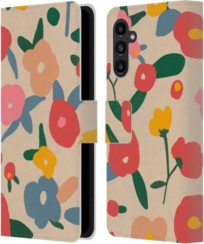 Vista 42 de Head Case Designs Officially Licensed Ninola Ditsy Flowers Yellow Nature Bold Leather Wallet Case Compatible with Samsung Galaxy A07 4G
