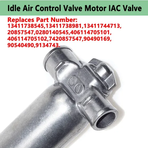 Vista 2 de 0280140545 Válvula de control de aire de ralentí Motor IAC, compatible con BMW 323i 325i 328i 525i 528i M3 X3 X5 Z3 Z4 E34 E36 E38 E39 E46 E53 E60