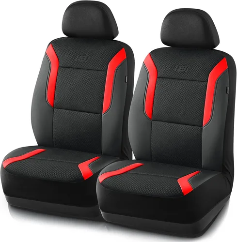 Vista 14 de Skechers Fundas de asiento de coche de espuma viscoelástica, fundas de asiento gruesas de malla Air Cool, juegos completos de asientos de coche