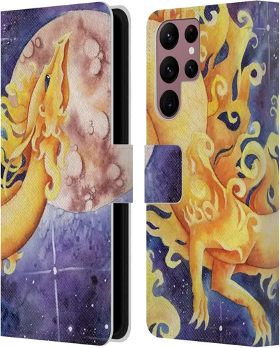 Vista 397 de Head Case Designs Officially Licensed Carla Morrow Galactic Entrancement Dragons Leather Wallet Case Compatible with Samsung Galaxy A07 4G