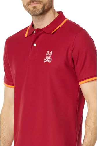 Vista 3 de Psycho Bunny Gresham Fashion Polo Rio Red SM Hombre 4 Rojo Rio Red