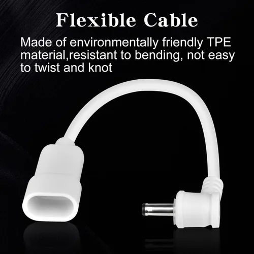 Vista 4 de Prestantious Adaptador de cable de alimentación, adaptador de enchufe USB-C a CC de 0.138 in compatible con batería de cámara Stick Up y batería