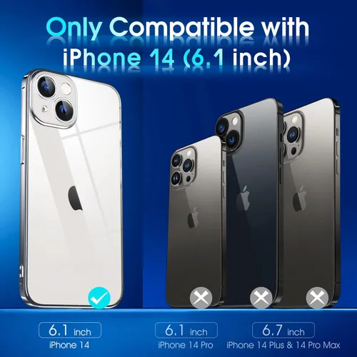 Vista 791 de Supdeal Funda cristalina transparente para iPhone 11, [No se amarillea] [Protección de la cámara] [Probado contra caídas de grado militar] Funda