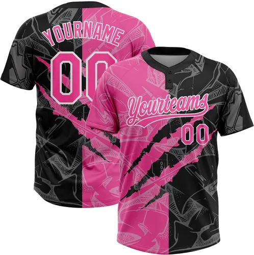 Vista 36 de Camisetas de béisbol personalizadas con dos botones, camisetas de sóftbol personalizadas con logotipo de nombre cosido para hombres, mujeres